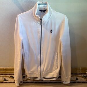 Women’s Ferrari Cream Zip Up Sweatshirt